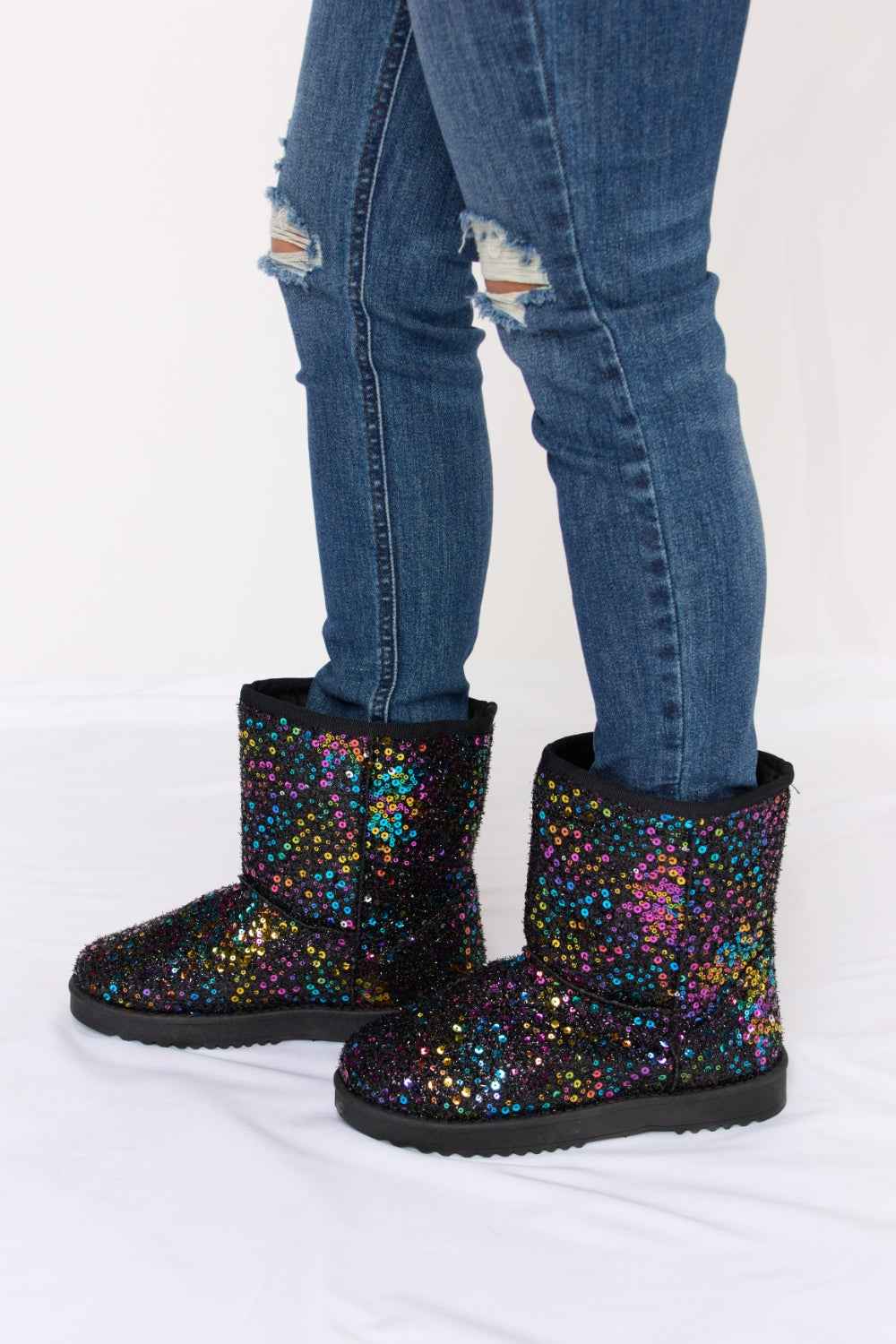 Forever Link Sequin Thermal Flat Boots - Damned Threads
